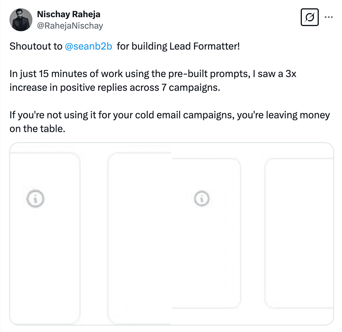 Nischay Raheja on X: In just 15 minutes of work using the pre-built prompts, I saw a 3x increase in positive replies across 7 campaigns.